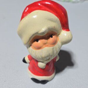 Vintage Single Piece Salt or Pepper Shaker Santa Claus Ceramic Figurine Holidays